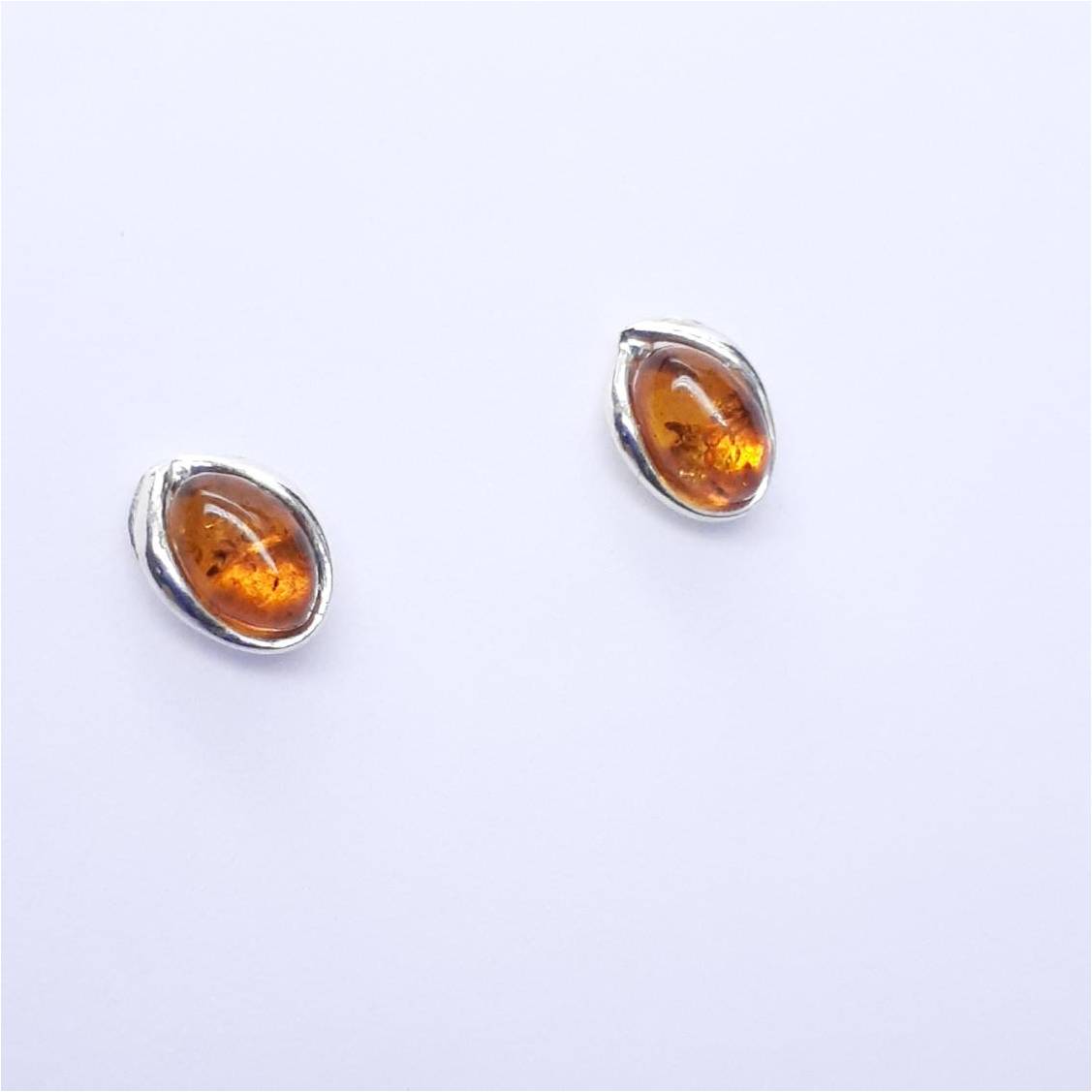 ARETES OVALO COGNAC
