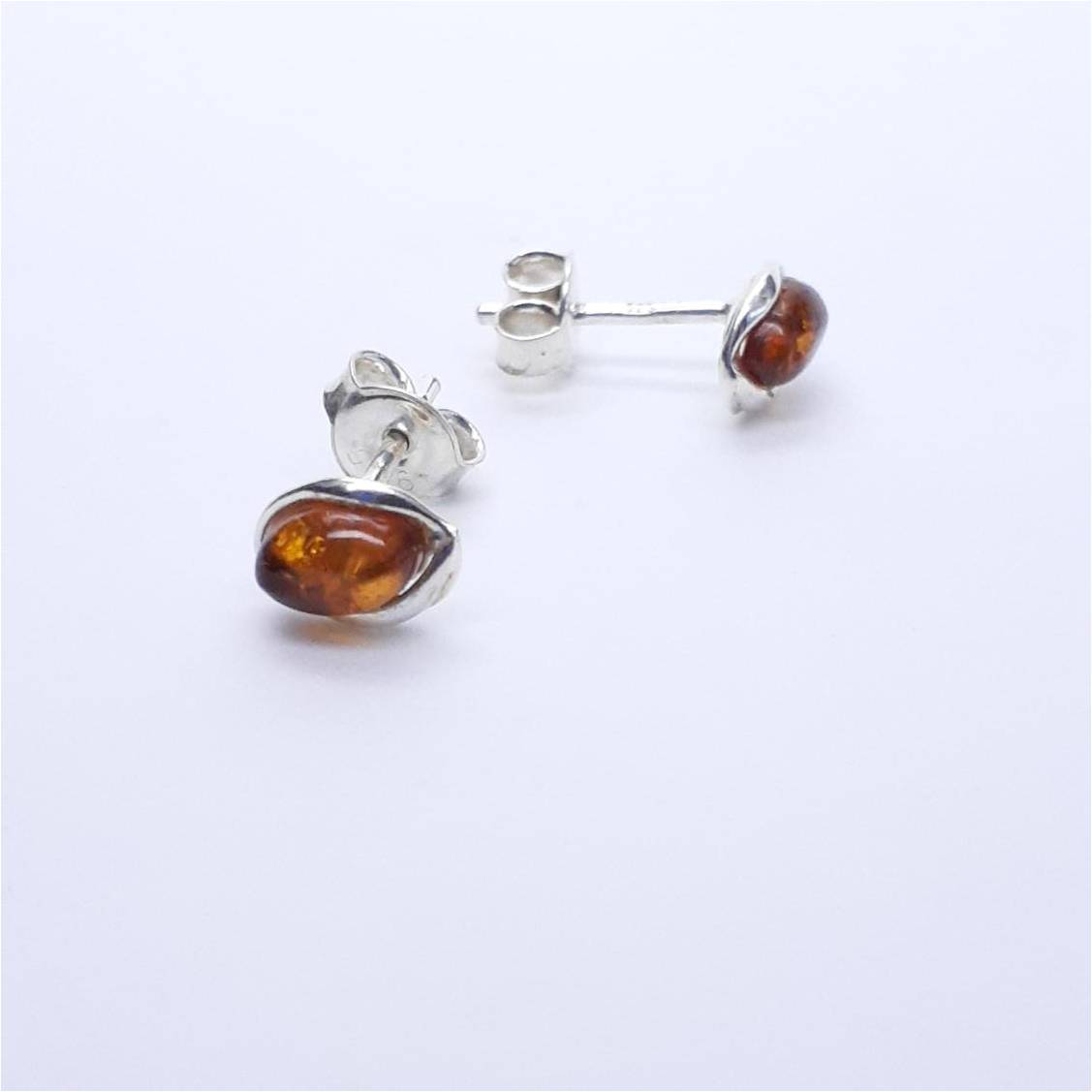 ARETES OVALO COGNAC