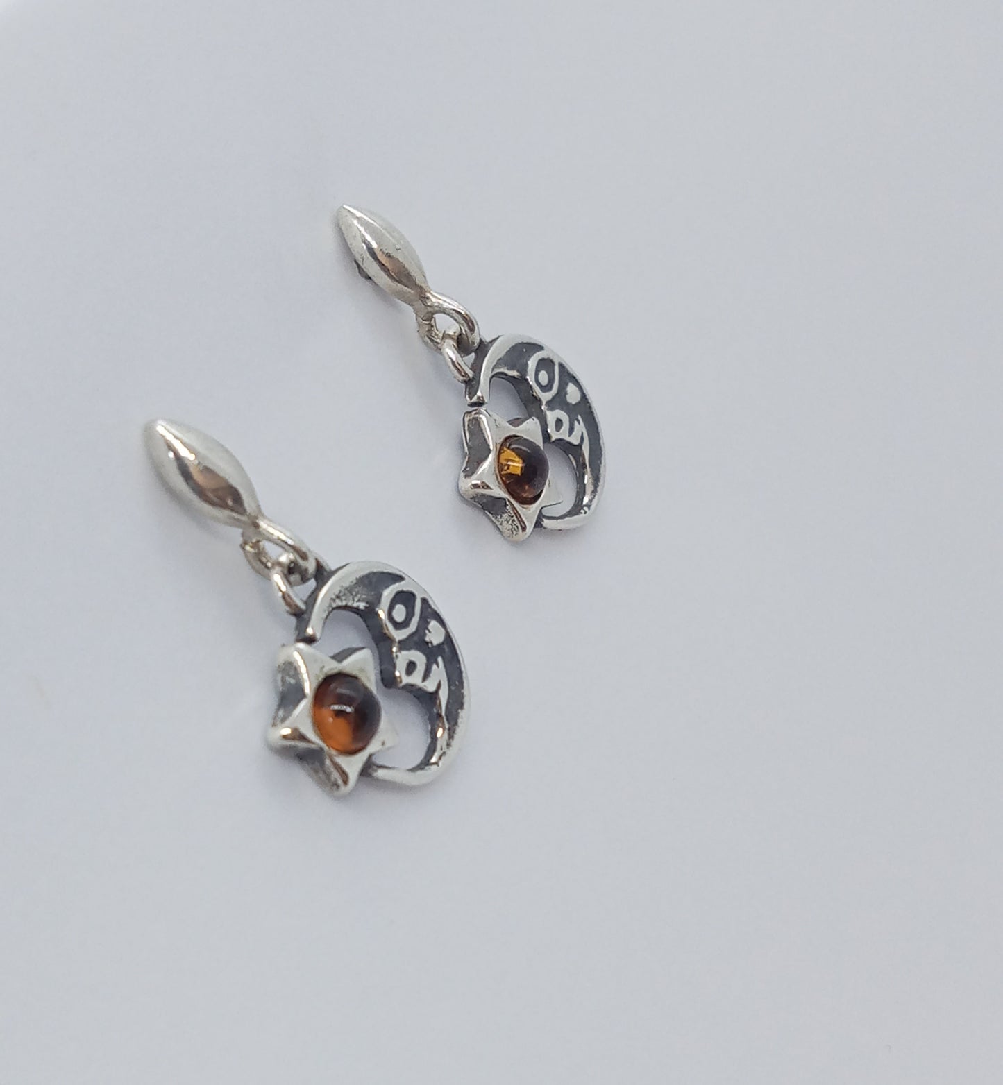 ARETES LUNA COGNAC