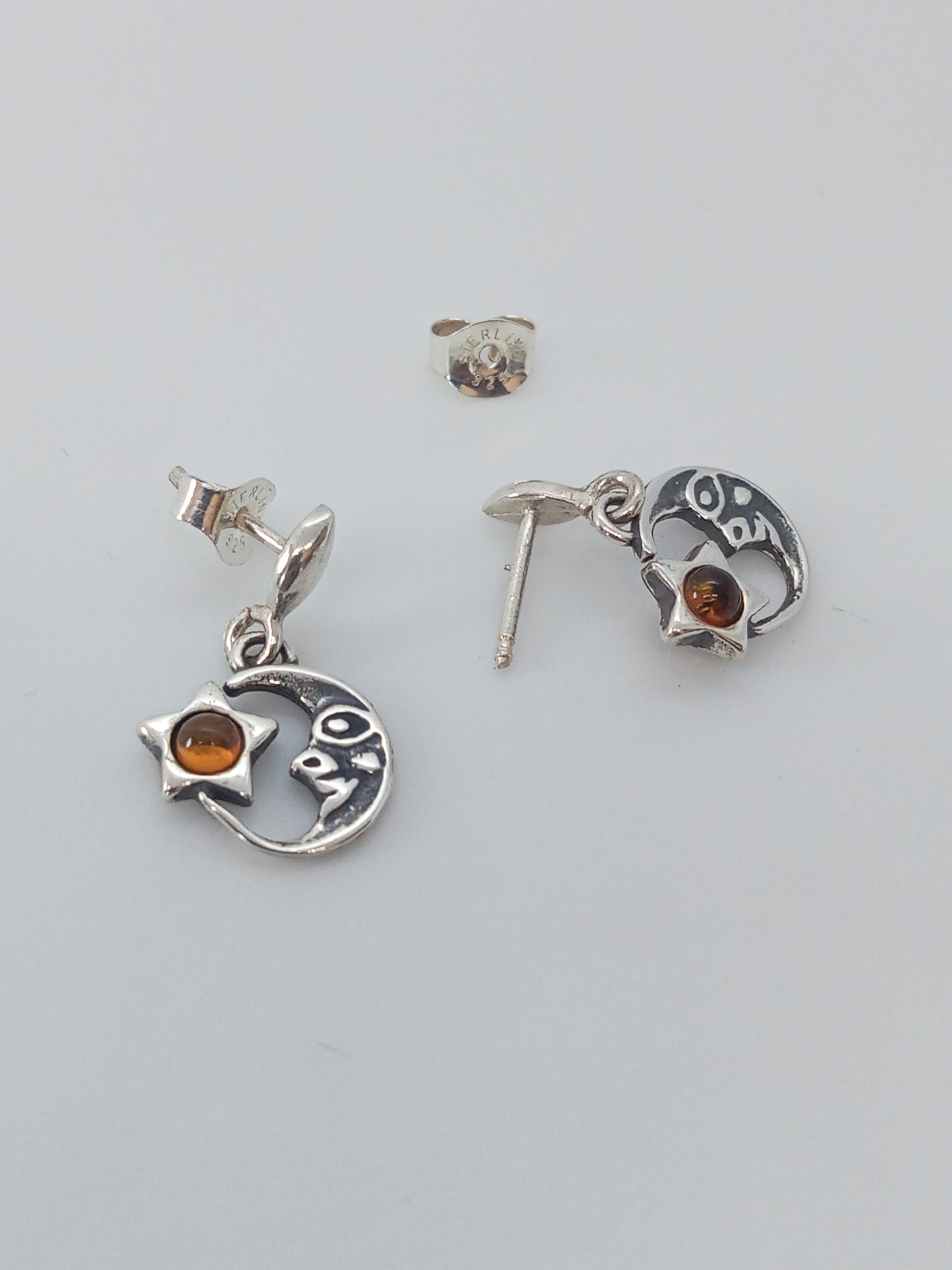 ARETES LUNA COGNAC