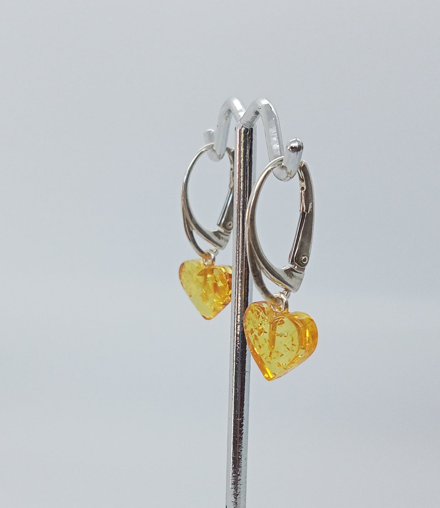 ARETES CORAZON MIEL