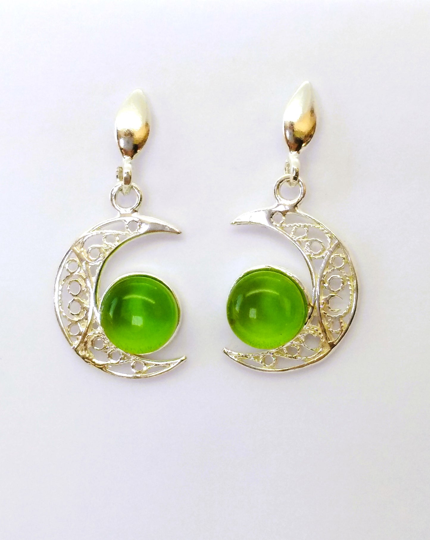 ARETES LUNA VERDE