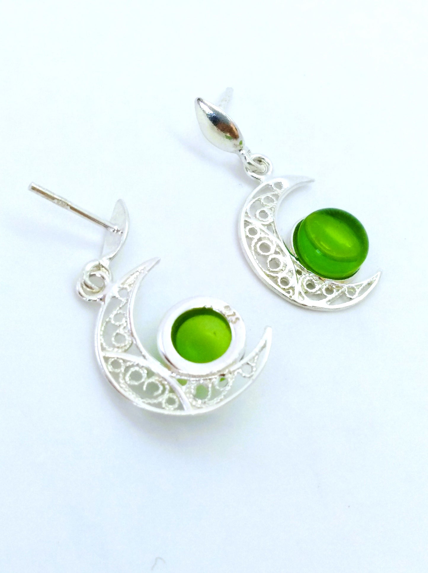 ARETES LUNA VERDE