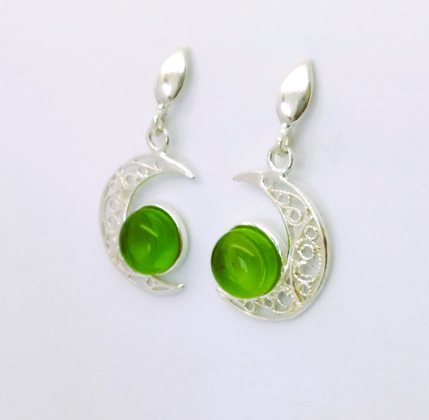 ARETES LUNA VERDE