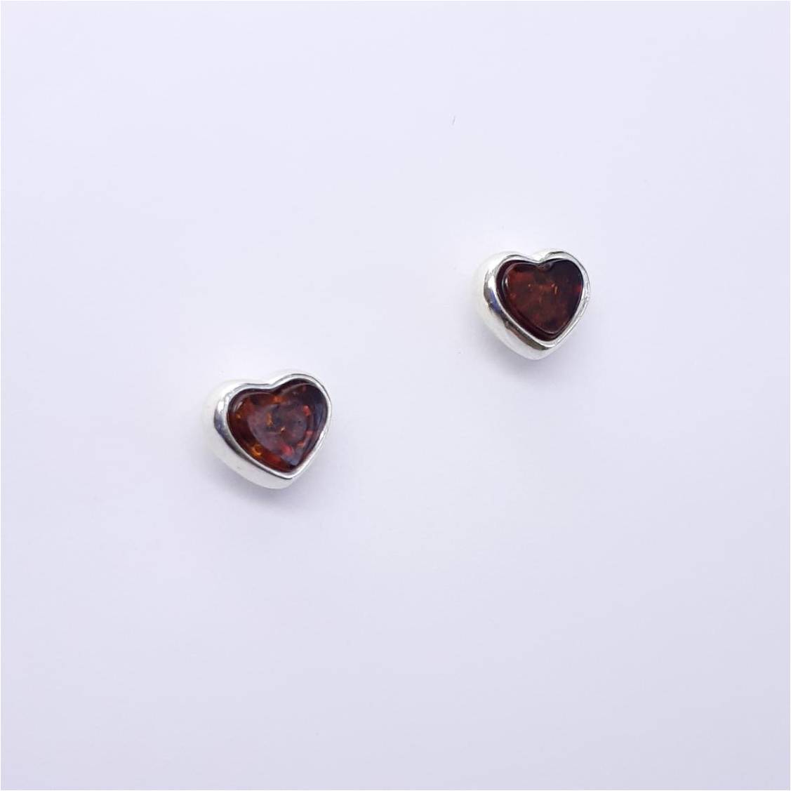 ARETES CORAZÓN Y PLATA